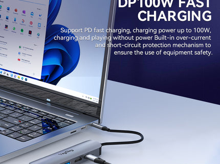 VegGieg 5 in 1 USB Type C Docking Station | 4K HDMI, RJ45 LAN, USB 3.0 & PD 100W Hub for Laptops