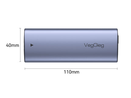 VegGieg M.2 NVMe SSD Enclosure | USB 3.2 Gen 2 | 10Gbps Tool-Free Aluminum Case for M-Key & B+M Key NVMe SSDs (2230/2242/2260/2280)