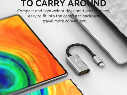 VegGieg Type-C to HDMI Adapter | 4K @ 60Hz | USB-C to HDMI Converter for Laptop, MacBook, iPad, Android Phone | Plug & Play | Aluminum Alloy