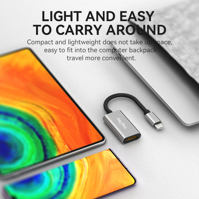 VegGieg Type-C to HDMI Adapter | 4K @ 60Hz | USB-C to HDMI Converter for Laptop, MacBook, iPad, Android Phone | Plug & Play | Aluminum Alloy
