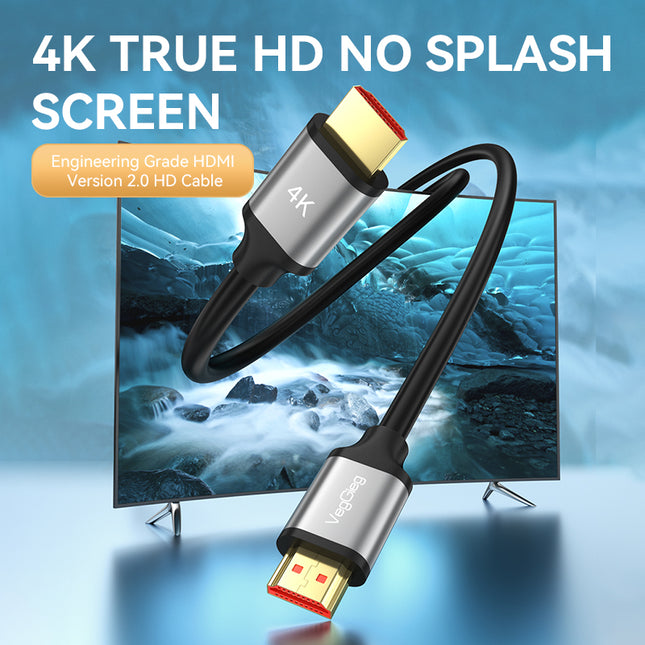 VegGieg HDMI 2.0 High-Speed 4K@60Hz Cable with Gold-Plated Connectors