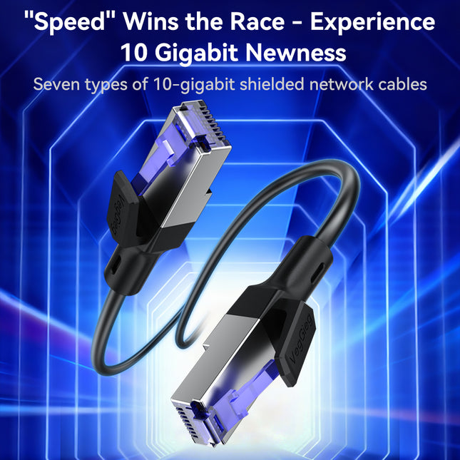 VegGieg Cat7 FTP Ethernet Cable 1M–10M | Fluke Tested 10Gbps Shielded RJ45 LAN Network Cable