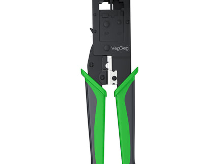 VegGieg E103 Network Crimping Tool | 3-in-1 RJ45/RJ11/RJ12 Crimper | Cable Cutter & Stripper | Ethernet Tool for Network Installations