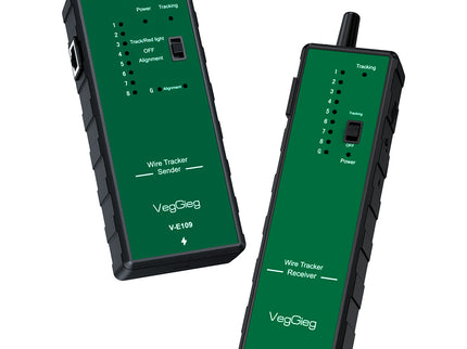 VegGieg V-E109 Multifunctional Network & Red Light Cable Tracker | 2-in-1 Cable Tester & Tracer | Fiber-Optic Red Light Function | Type-C Charging