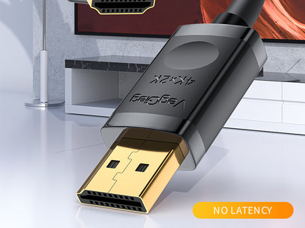 VegGieg DisplayPort (DP) to HDMI Cable | 4K @ 30Hz | Audio Video Converter Cable for PC, Monitor, Projector, TV | Available in 1.5M & 3M | Plug & Play