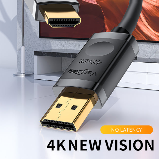 VegGieg DisplayPort (DP) to HDMI Cable | 4K @ 30Hz | Audio Video Converter Cable for PC, Monitor, Projector, TV | Available in 1.5M & 3M | Plug & Play