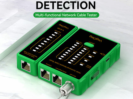 VegGieg LAN & Fiber Tester | 10–12km VFL | PoE, Cladding, Shield Detection | Type-C Charging | Burn-Proof Network Cable Tester