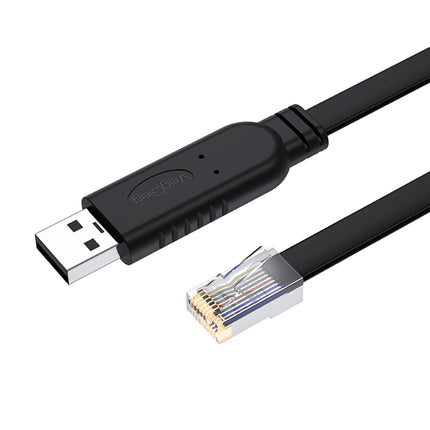 VegGieg USB to RJ45 Console Cable | FTDI Chipset | Serial Console Debug Cable for Routers, Switches, Servers | 2M Flat Cable | Plug & Play