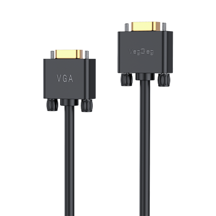 VegGieg V-V207 VGA Cable | 10m & 15m | Full HD 1080p | Multi-Layer Shielded | Double Magnetic Rings | 3+6 Core Design