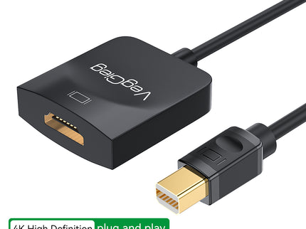 VegGieg V-Z616 Mini DisplayPort (Mini DP) to HDMI Adapter | 4K@30Hz UHD | Stable Signal Transmission | Plug & Play | Compact Converter