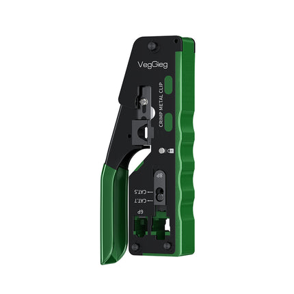 VegGieg Dovetail Clamp Network Crimping Tool | CAT5e–CAT8 | 3-in-1 Cut / Strip / Crimp | Precision & Durable Design