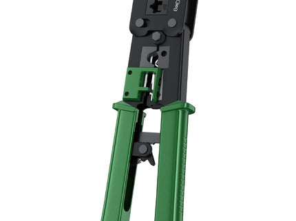 VegGieg Multifunction RJ45 Crimping Tool | Pass-Through Network Crimper | CAT5e to CAT8 | Cut / Strip / Crimp | High Carbon Steel