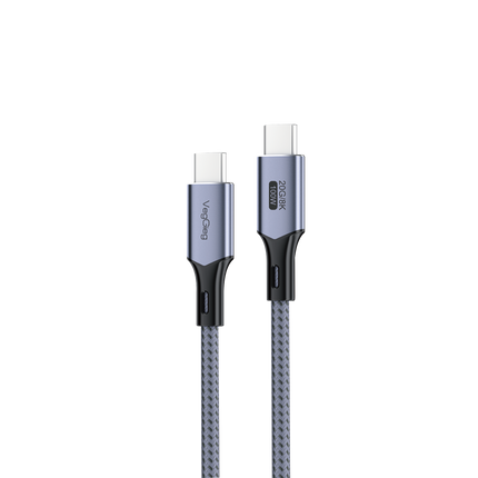 VegGieg V-U413 USB-C Gen 2 Cable | 100W PD Fast Charging | 8K@60Hz Display Output | 20Gbps Data Transfer | 3m & 5m Braided Durable Cable