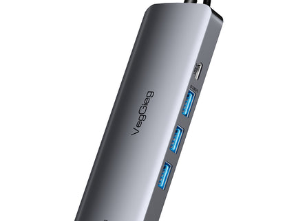 VegGieg 10 in 1 USB Type C Docking Station | 4K HDMI, RJ45 LAN, USB 3.0, SD/TF, PD 100W Hub for Laptops
