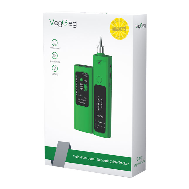 VegGieg Network Cable Tracker | Line Finder with Port Flashing & POE Support | RJ45 Cable Tester