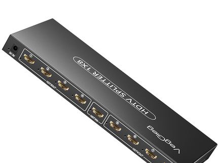 VegGieg 8 Port HDMI Splitter 1x8 | 4K@30Hz HDMI Splitter with HDR, 3D Support & Dolby Audio