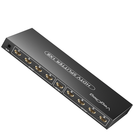 VegGieg 8 Port HDMI Splitter 1x8 | 4K@30Hz HDMI Splitter with HDR, 3D Support & Dolby Audio