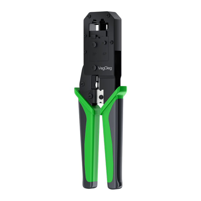 VegGieg E103 Network Crimping Tool | 3-in-1 RJ45/RJ11/RJ12 Crimper | Cable Cutter & Stripper | Ethernet Tool for Network Installations
