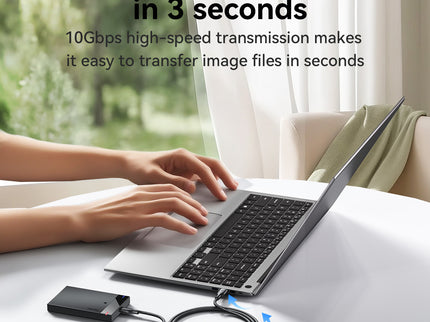 VegGieg V-U323 USB-A to Type-C Data Cable | 10Gbps SuperSpeed | 3A Charging | Braided | Ideal for CarPlay & Android Auto