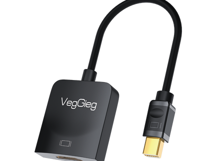VegGieg V-Z616 Mini DisplayPort (Mini DP) to HDMI Adapter | 4K@30Hz UHD | Stable Signal Transmission | Plug & Play | Compact Converter