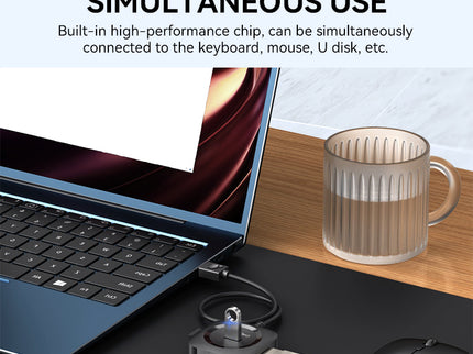 VegGieg 4-Port USB Hub | USB 2.0 & USB 3.0 Options | 1m Cable | External Power Support | High-Speed Data Transfer