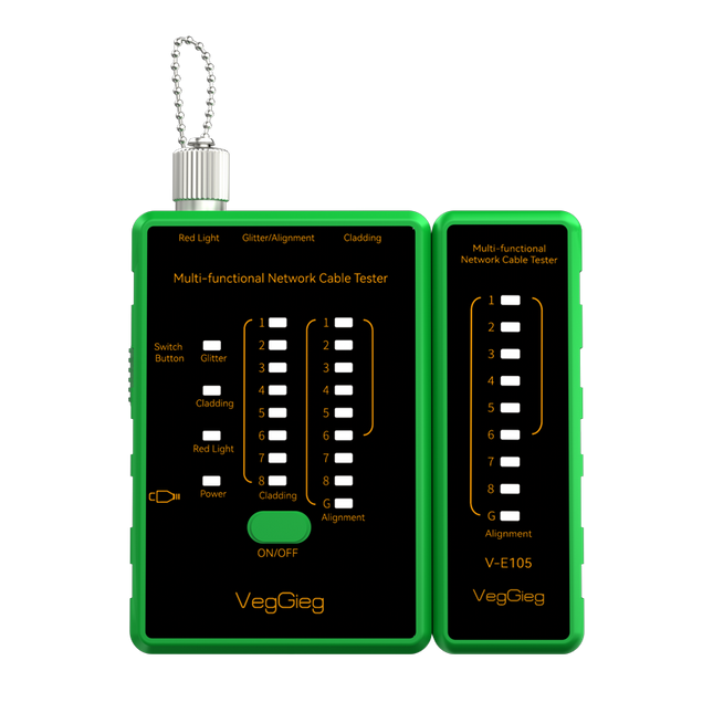 VegGieg LAN & Fiber Tester | 10–12km VFL | PoE, Cladding, Shield Detection | Type-C Charging | Burn-Proof Network Cable Tester
