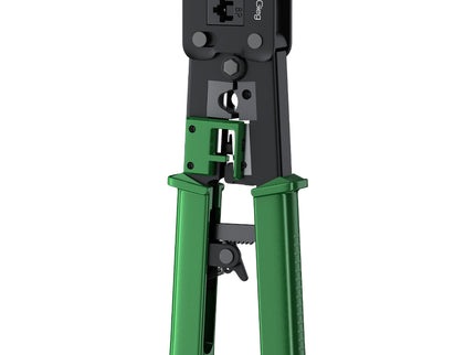 VegGieg Multifunction RJ45 Crimping Tool | Pass-Through Network Crimper | CAT5e to CAT8 | Cut / Strip / Crimp | High Carbon Steel