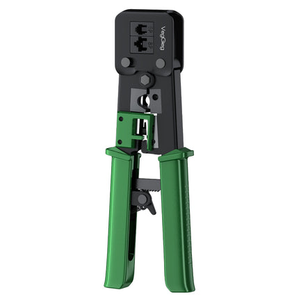 VegGieg Multifunction RJ45 Crimping Tool | Pass-Through Network Crimper | CAT5e to CAT8 | Cut / Strip / Crimp | High Carbon Steel