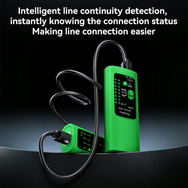 VegGieg Network Cable Tracker | Line Finder with Port Flashing & POE Support | RJ45 Cable Tester
