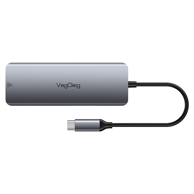 VegGieg 10 in 1 USB Type C Docking Station | 4K HDMI, RJ45 LAN, USB 3.0, SD/TF, PD 100W Hub for Laptops