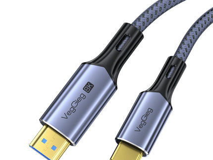 VegGieg 8K USB-C (Type-C) to HDMI Cable 2M | 8K@60Hz Ultra HD | HDR | Nylon Braided | Plug & Play | Gold Plated