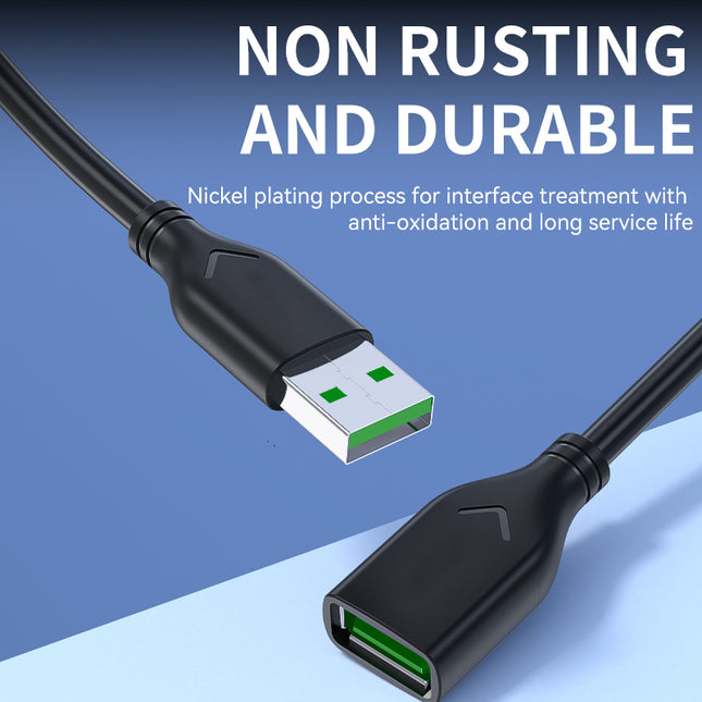 VegGieg USB 2.0 Extension Cable | USB-A Male to Female | High-Speed 480Mbps | 1.5m/3m/5m/10m Lengths | Plug & Play for PC, Laptop, USB Devices