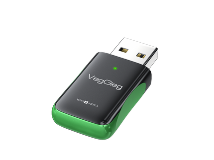 VegGieg AX1100 WiFi 6 + Bluetooth 5.4 USB Adapter | Dual Band Wireless Network Adapter with MU-MIMO & Secure Encryption