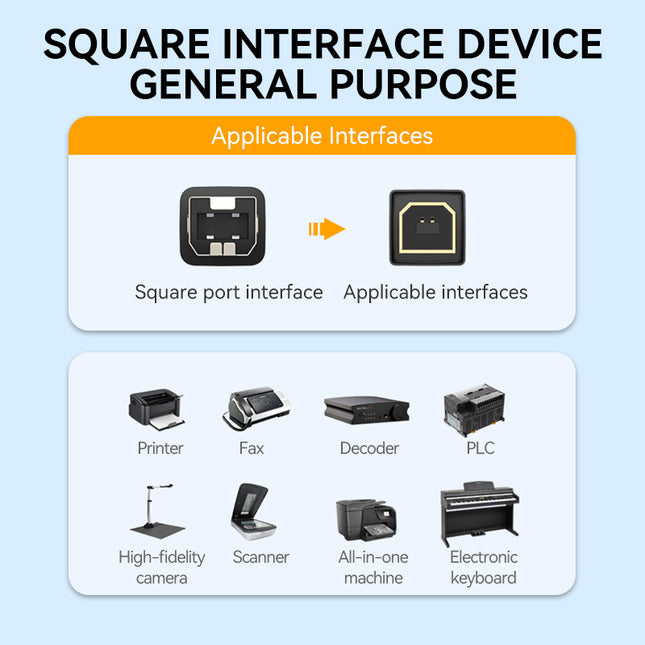 VegGieg USB to USB-B Printer Cable | High-Speed Printing | 10–15M Long Distance Support | Shielded, Durable, Plug & Play