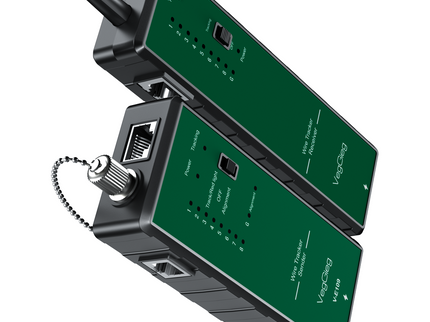 VegGieg V-E109 Multifunctional Network & Red Light Cable Tracker | 2-in-1 Cable Tester & Tracer | Fiber-Optic Red Light Function | Type-C Charging