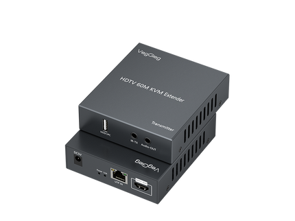 VegGieg V-HD010 HDMI Extender over CAT6 | 60M Transmission | Full HD 1080p | IR Support | HDMI + LAN Extension Kit | Plug & Play