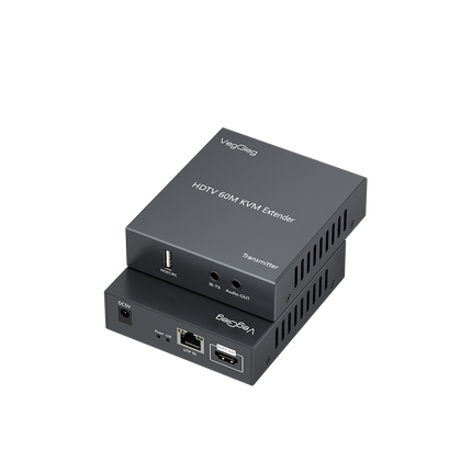 VegGieg V-HD010 HDMI Extender over CAT6 | 60M Transmission | Full HD 1080p | IR Support | HDMI + LAN Extension Kit | Plug & Play