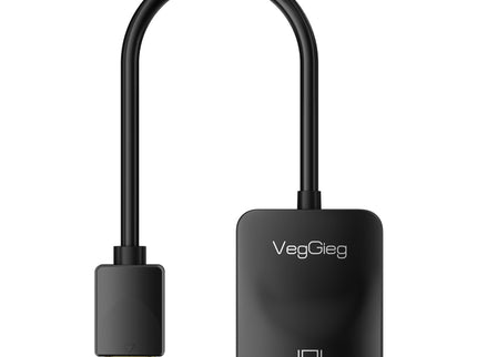 VegGieg HDMI to VGA Adapter | 1080P @ 60Hz | With or Without Audio | Video Converter for Monitor, Projector, TV