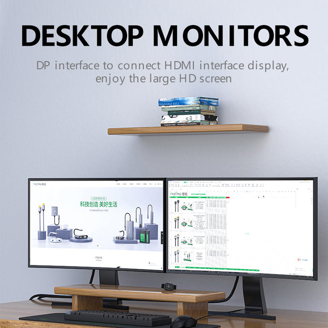 VegGieg DisplayPort (DP) to HDMI Cable | 4K @ 30Hz | Audio Video Converter Cable for PC, Monitor, Projector, TV | Available in 1.5M & 3M | Plug & Play