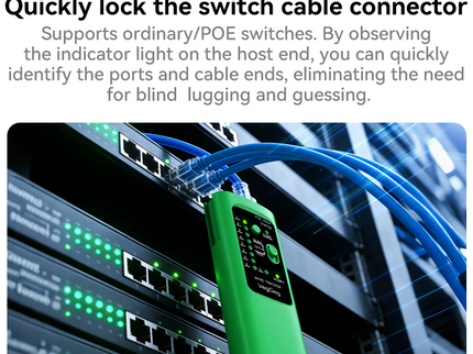 VegGieg Network Cable Tracker | Line Finder with Port Flashing & POE Support | RJ45 Cable Tester