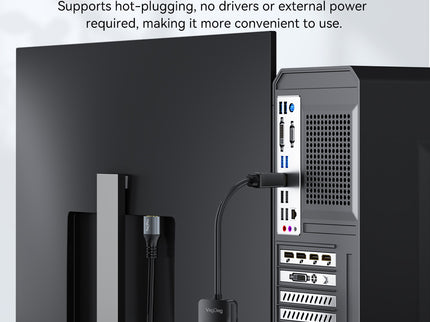 VegGieg Mini DisplayPort (Mini DP) to HDMI Adapter | 4K@30Hz UHD | Stable Signal Transmission | Plug & Play | Compact Converter