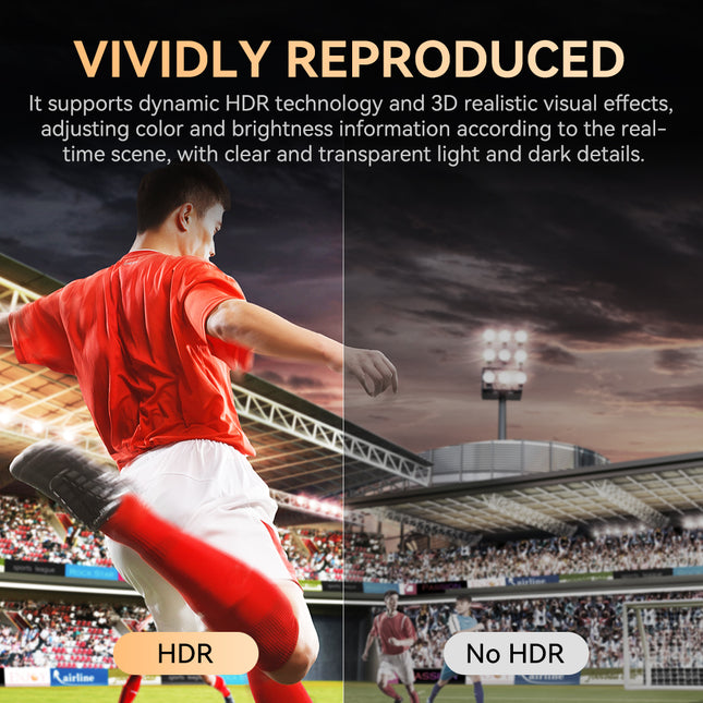 VegGieg 8K USB-C (Type-C) to HDMI Cable 2M | 8K@60Hz Ultra HD | HDR | Nylon Braided | Plug & Play | Gold Plated