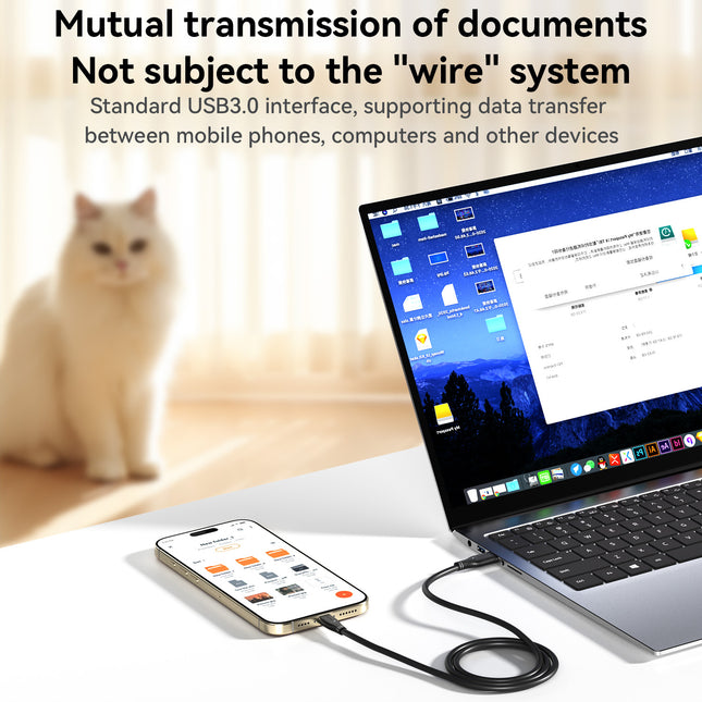 VegGieg V-U323 USB-A to Type-C Data Cable | 10Gbps SuperSpeed | 3A Charging | Braided | Ideal for CarPlay & Android Auto