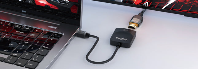 VegGieg V-Z616 Mini DisplayPort (Mini DP) to HDMI Adapter | 4K@30Hz UHD | Stable Signal Transmission | Plug & Play | Compact Converter