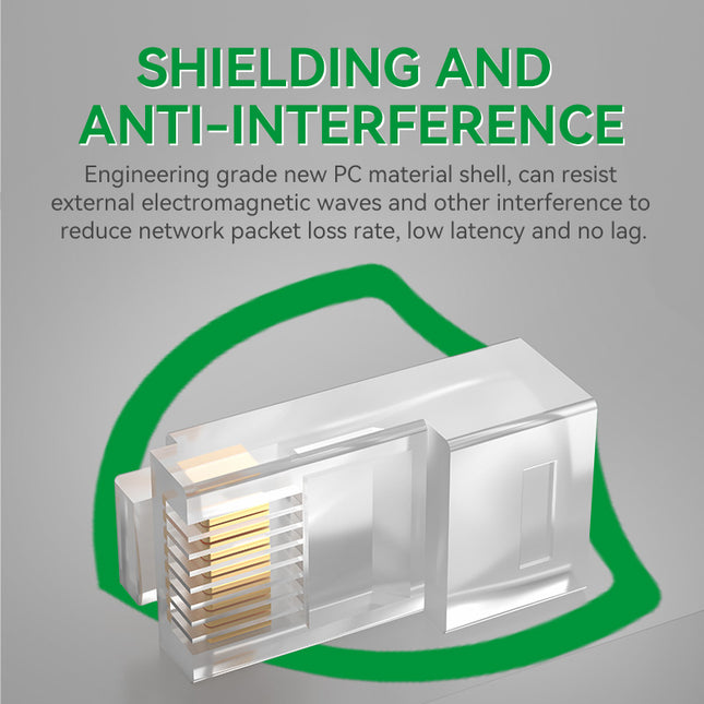 VegGieg CAT5 Keystone Jack | Toolless Punch-Down | RJ45 UTP Module | Snap-In LAN Connector for Patch Panels, Wall Plates & Faceplates