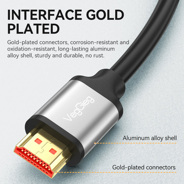 VegGieg HDMI 2.0 High-Speed 4K@60Hz Cable with Gold-Plated Connectors