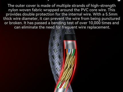 VegGieg Cat8 FTP Braided Ethernet Cable | Fluke Tested 40Gbps RJ45 LAN Cable with Gold-Plated Connectors