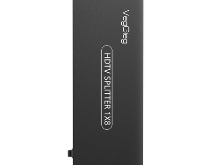 VegGieg 8 Port HDMI Splitter 1x8 | 4K@30Hz HDMI Splitter with HDR, 3D Support & Dolby Audio