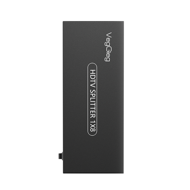 VegGieg 8 Port HDMI Splitter 1x8 | 4K@30Hz HDMI Splitter with HDR, 3D Support & Dolby Audio