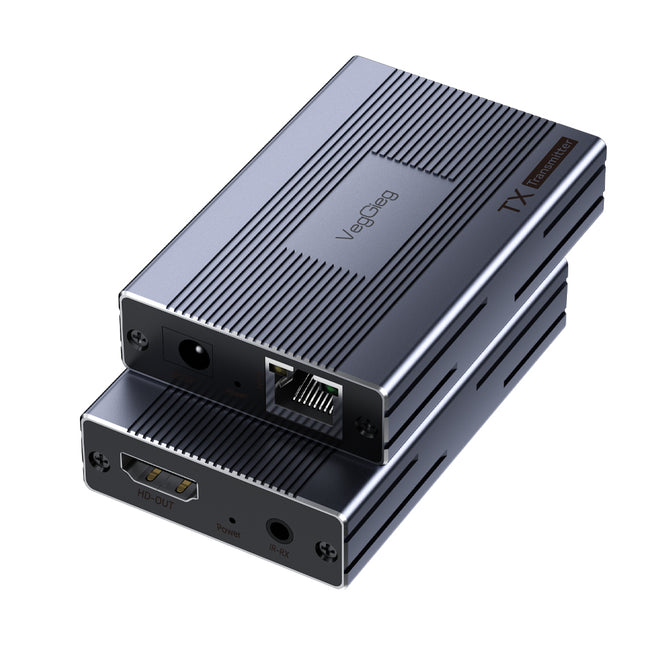 VegGieg 60M HDMI Extender Over CAT6 | HDMI Signal Extension up to 60m | Full HD 1080p | Plug & Play